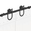 vidaXL Sliding Door Hardware Kit 400 cm Steel Black