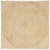 vidaXL Area Rug Natural and White 120 x 120 cm Jute