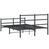 vidaXL Metal Bed Frame without Mattress with Footboard&nbsp;Black 140x200cm