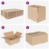 vidaXL Folding Box 50 pcs Natural 30 x 21.5 x 14 cm Cardboard