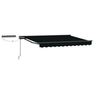 vidaXL Electric Retractable Awning Black and Anthracite 3 x 2.5 m