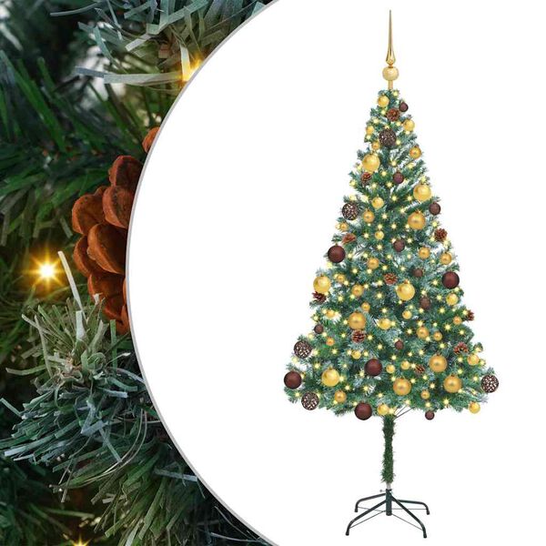 vidaXL Artificial Christmas Tree with Stand Green 180 cm PVC and Steel