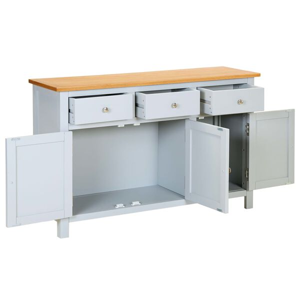 vidaXL Sideboard 110x33.5x70 cm Solid Oak Wood