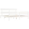 vidaXL Bed Frame without Mattress White 200x200 cm Solid Wood