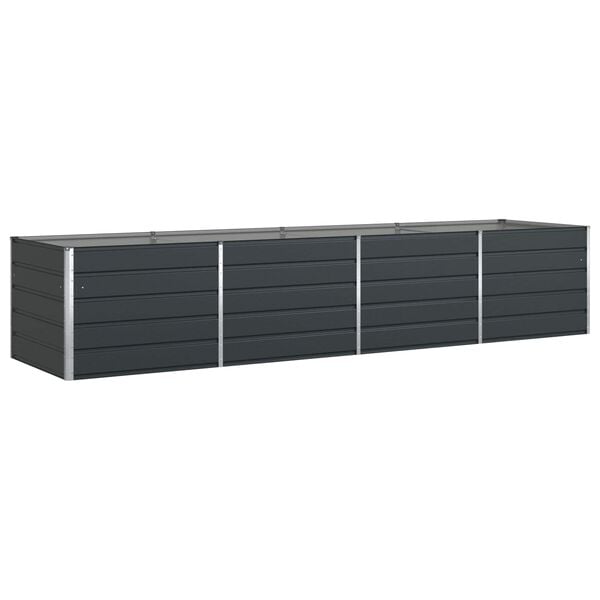 vidaXL Planter Anthracite 385 x 100 x 75 cm Galvanised Steel