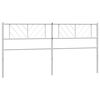 vidaXL Metal Headboard White 180 cm