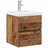 vidaXL Sink Cabinet Black oak 41 x 39 x 62 cm Engineered wood