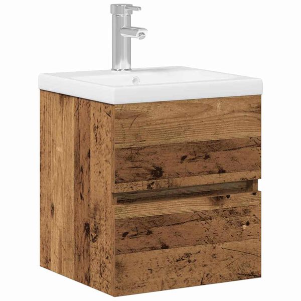 vidaXL Sink Cabinet Black oak 41 x 39 x 62 cm Engineered wood