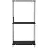 vidaXL Small Straight Book Shelf Black 33.5x39.6x79.7 cm Engineered Wood