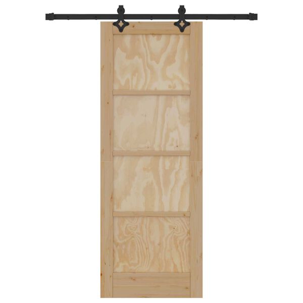 vidaXL Sliding Door ORKDAL Brown 73.5 x 198.5 cm Solid Pine Wood