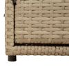 vidaXL Garden Storage Cabinet Beige 110x55x60.5 cm Poly Rattan