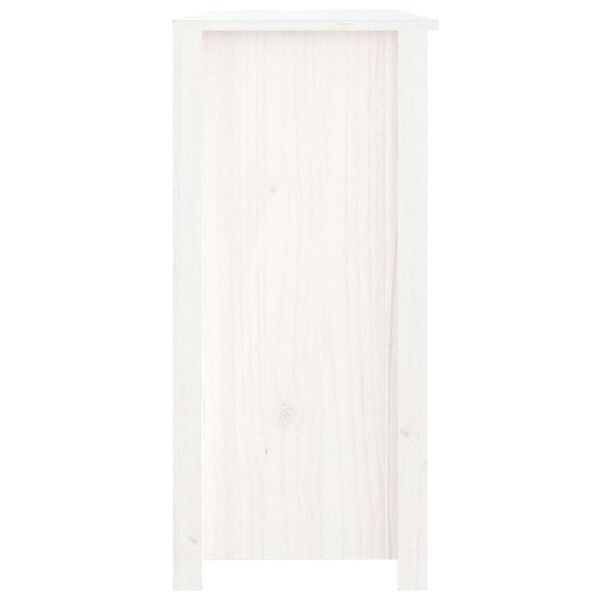 vidaXL Sideboard White 100x35x74 cm Solid Wood Pine
