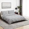 vidaXL Duvet Cover Set Grey 200x220 cm Cotton