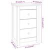 vidaXL Bedside Cabinets 2 pcs 40x35x61.5 cm Solid Wood Pine