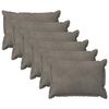 vidaXL Cushion Cover 6 pcs HOUTEN Light Grey 50 x 80 cm Velvet
