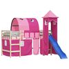 vidaXL Curtains for Loft Bed with Tunnel and Tower Pink