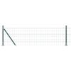 vidaXL Euro Fence with Concrete Base 50 x 0.6 m PVC-Coated Steel Green