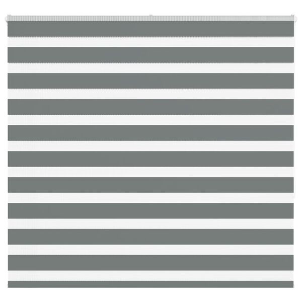 vidaXL Zebra Blind Dark Grey 165x150 cm Fabric Width 160.9 cm Polyester