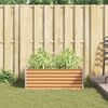 vidaXL Garden Raised Bed Light Brown 98 x 100 x 36 cm Galvanised Steel