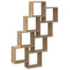vidaXL Wall Cube Shelf Artisan Oak 90x15x119,5 cm Engineered Wood