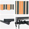vidaXL Electric Retractable Awning Green and Yellow 3.5 x 2.5 m