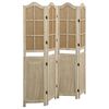 vidaXL 4-Panel Room Divider Brown 140x165 cm Fabric