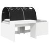 vidaXL Bed with Tunnel 3 pcs Artisian Oak and Black Engineered Wood