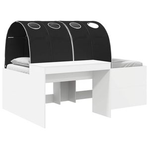vidaXL Bed with Tunnel 3 pcs Artisian Oak and Black Engineered Wood