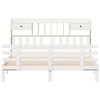 vidaXL Bookcase Bed without Mattress White 180x200 cm Super King Solid Wood Pine