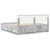 vidaXL Bed Frame Concrete Grey 200 x 200 cm Engineered Wood