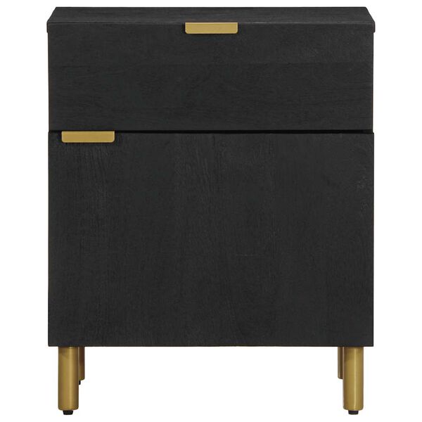 vidaXL Bedside Cabinet Black 50x33x60 cm Engineered Wood