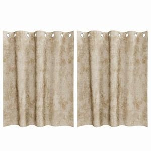 vidaXL Velvet Curtains with Curtains 2 pcs Cream 140 x 140 cm Velvet