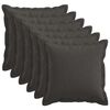 vidaXL Throw Pillow 6 pcs HOUTEN Dark Grey 30 x 30 cm Faux Linen