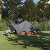 vidaXL Teepee Tent with Roof Grey and Orange 312 x 312 x 197 cm