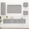vidaXL 5 Piece TV Cabinet Set Grey Sonoma Engineered Wood