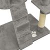 vidaXL Floor to Ceiling Cat Tree Grey 220-240 cm