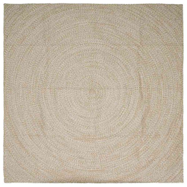 vidaXL Area Rugs Square Natural and White 240 x 240 cm Jute