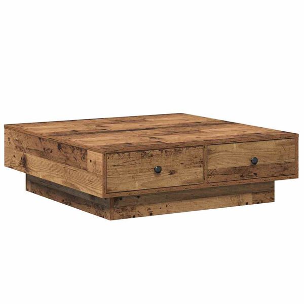vidaXL Coffee Table Old Wood 90 x 90 x 28 cm Engineered Wood