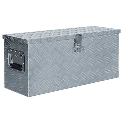 vidaXL Aluminium Box 76.5x26.5x33 cm Silver