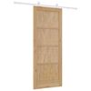 vidaXL Sliding Door Brown 83 x 202 cm Solid Pine Wood