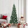 vidaXL Corner Artificial Christmas Tree Green 180 cm PVC and Metal