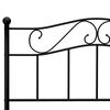 vidaXL Bed Frame without Mattress Black Metal 160x200 cm