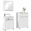 vidaXL Bathroom Furniture Set 3 pcs High Gloss White Engineered Wood