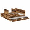 vidaXL Storage Bed Frame with Drawer Old Wood 180 cm Engineered Wood