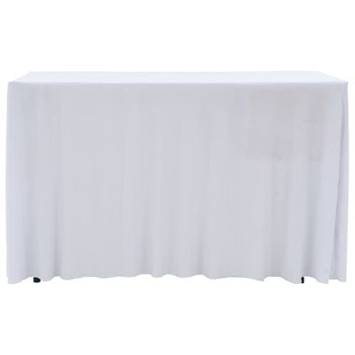 vidaXL 2 pcs Stretch Table Covers with Skirt 120x60.5x74 cm White