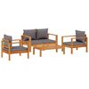 vidaXL 4 Piece Garden Sofa Set with Cushions Solid Wood Acacia