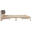 vidaXL Bed frame Brown and taupe 180 x 200 cm Solid pine wood