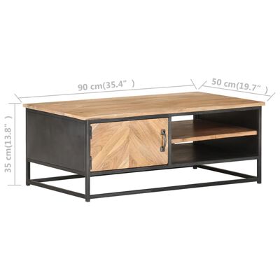 vidaXL Coffee Table 90x50x35 cm Solid Acacia Wood