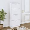 vidaXL Shoe Cabinet White 63x24x147 cm Engineered Wood