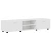 vidaXL TV Cabinet Set with Drawer High Gloss White Engineered Wood